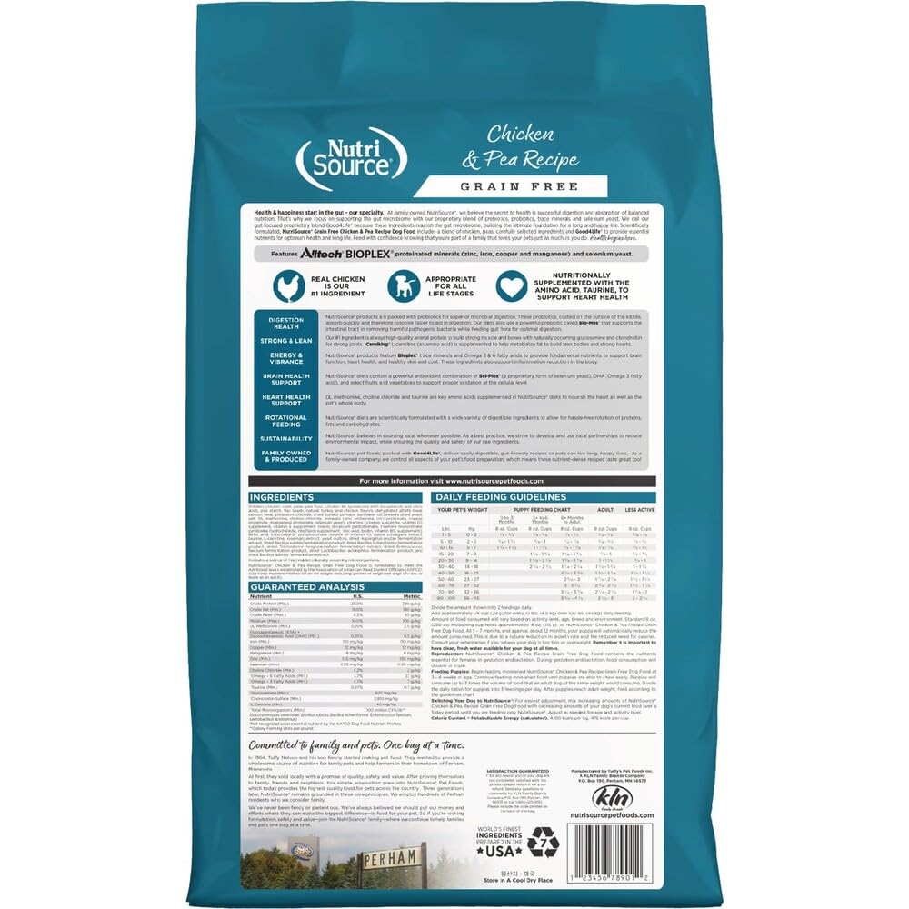 NutriSource Grain Free Dry Dog Food, Seafood Select, 4lb