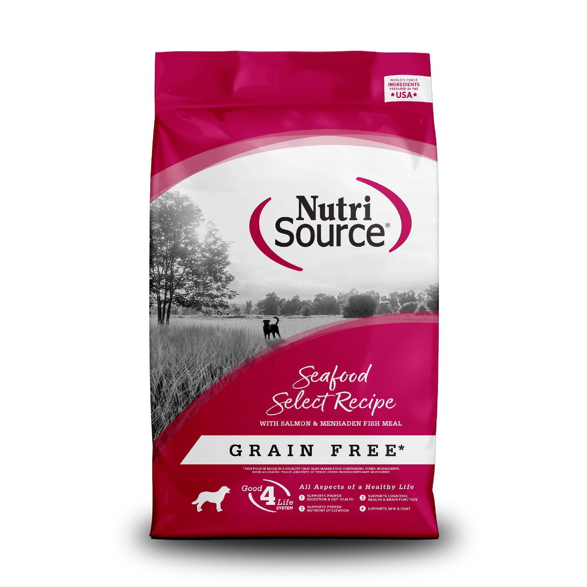 NutriSource Grain Free Dry Dog Food, Seafood Select, 4lb