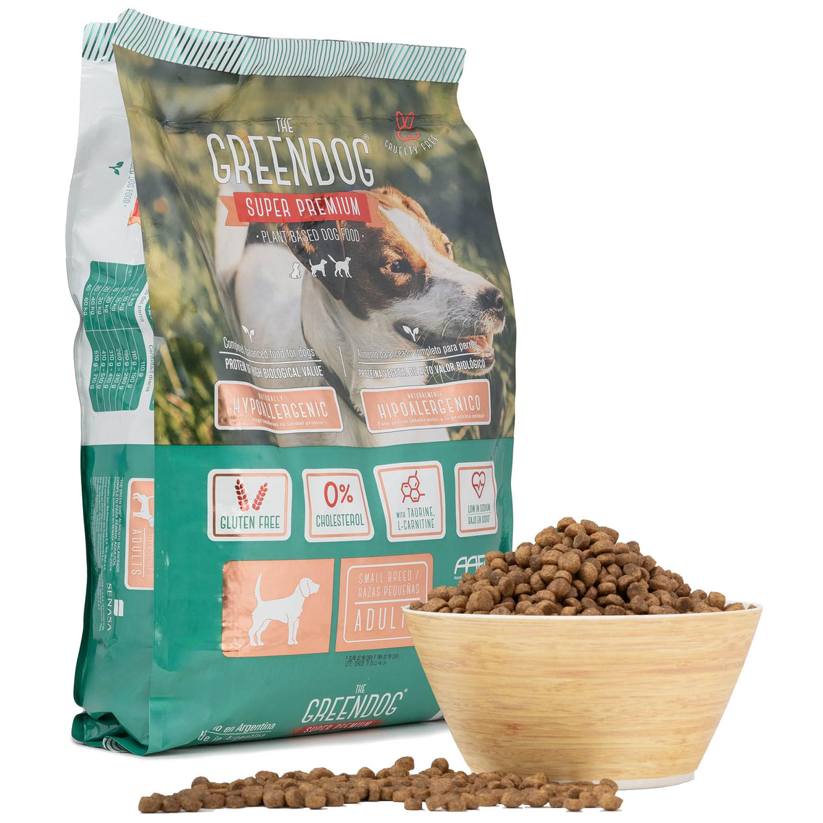 Super Premium - Adult Small Bite - 16.5 Lb Bag Dog Food - Plant Based Protein, Vegan Dry Pet Kibble, Gluten Free, Complete Nutrition