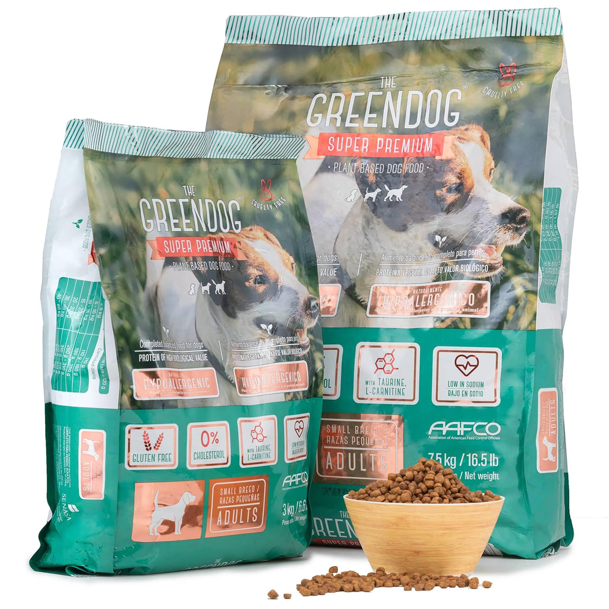 Super Premium - Adult Small Bite - 16.5 Lb Bag Dog Food - Plant Based Protein, Vegan Dry Pet Kibble, Gluten Free, Complete Nutrition